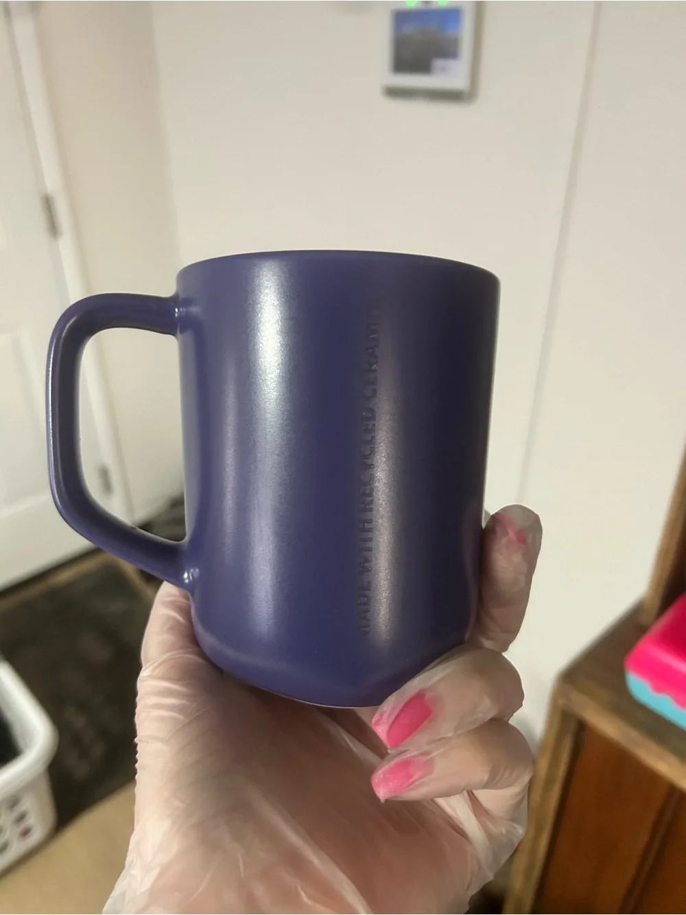Starbucks 16 ounce purple coffee mug like new